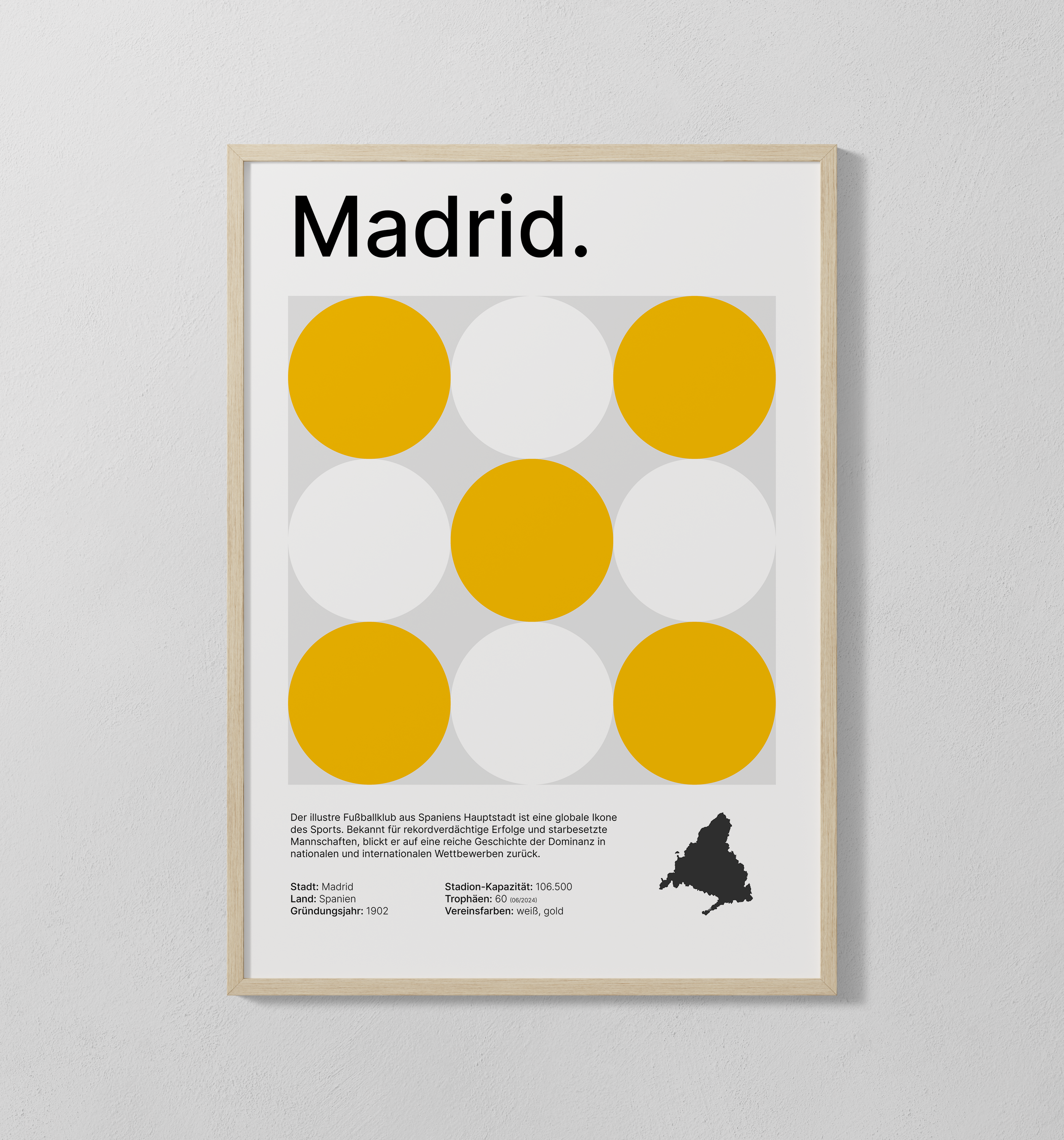 Madrid weiß-gold | Poster